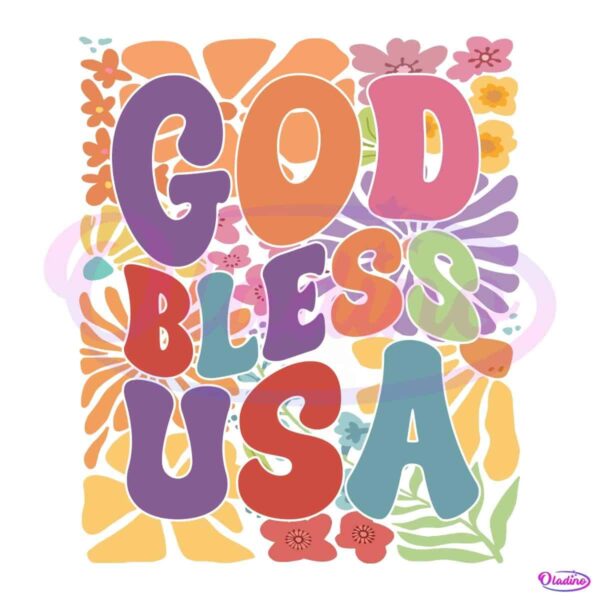 God Bless The Usa 4Th Of July PNG
