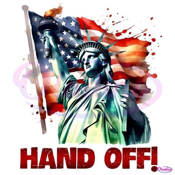 Hands Off Statue Liberty Protest Art PNG