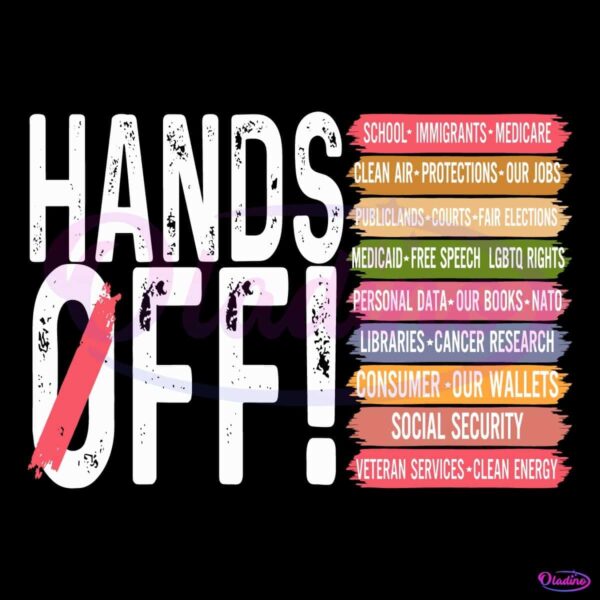 Hands Off Yard Sign Anti Trump SVG