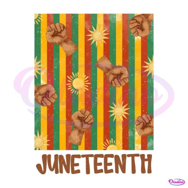 Juneteenth Afro Pride Black Power Fist PNG