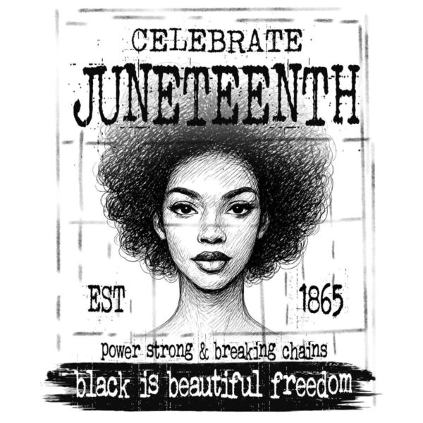 Juneteenth Black Is Beautiful Freedom Est 1865 PNG