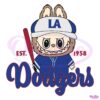 Labubu Dodgers La Baseball Est 1958 PNG