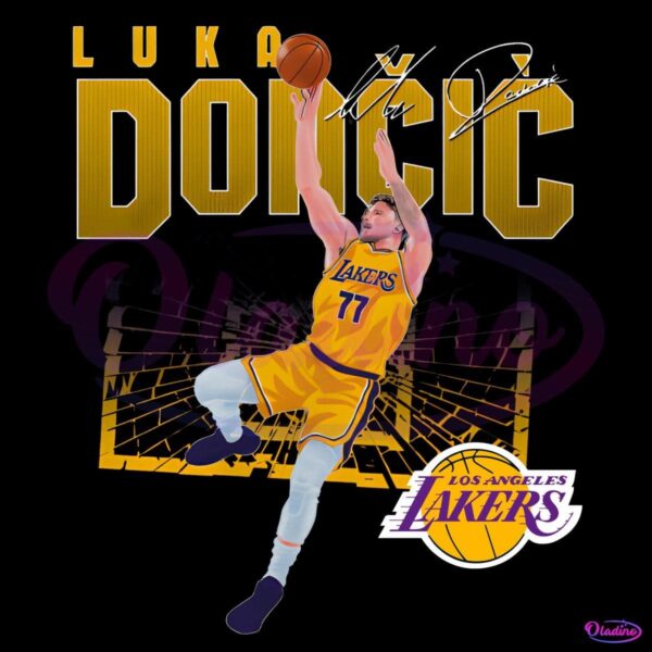 Luka Doncic Los Angeles Lakers Shattered PNG