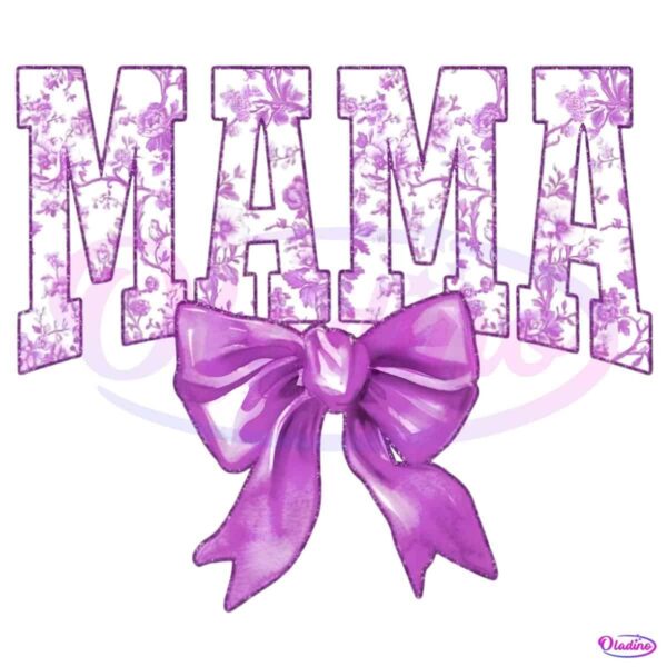 Mama Lavender Ribbon Mothers Day PNG