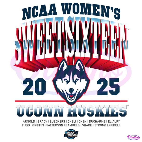 Ncaa Womens Sweet Sixteen 2025 Uconn Huskies PNG