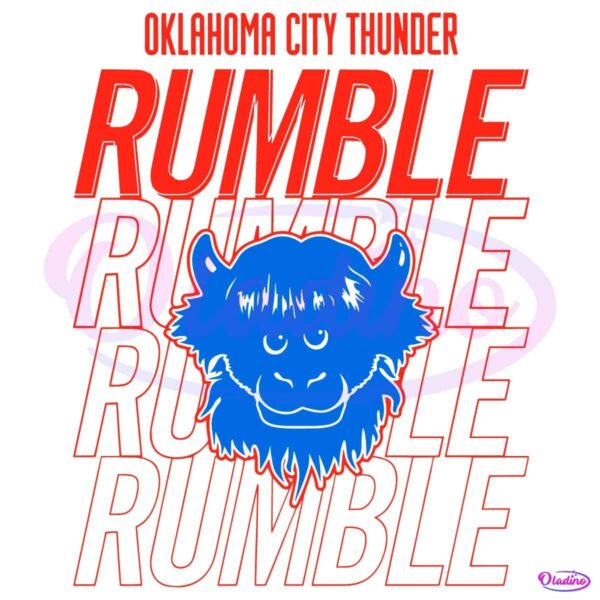 Oklahoma City Thunder Rumble Mascot SVG