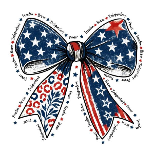 Patriotic Bow 4Th Of July Power Freedom Brave Independent PNG