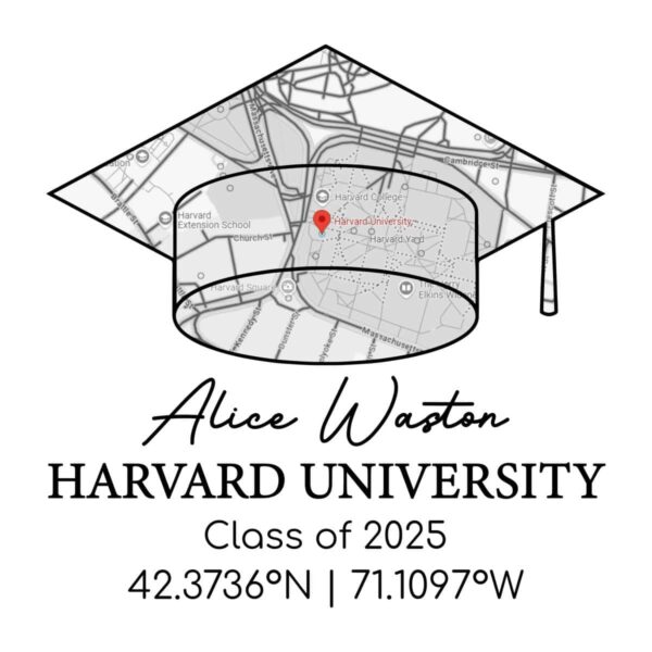Personalized Class Of 2025 Custom Campus Map Graduation PNG