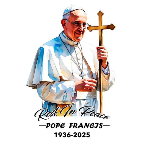 Pope Francis Catholic Tribute Clipart Rip 1936 2025 PNG