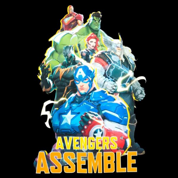 Retro Avengers Assemble Marvel Comic PNG