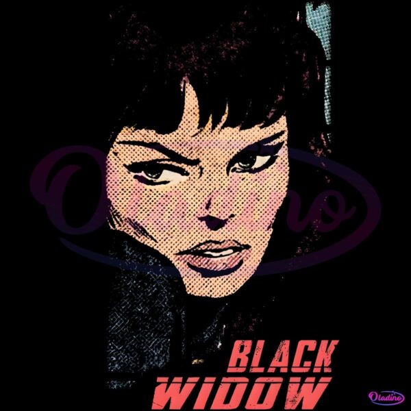 Retro Black Widow Avengers Natasha Romanoff PNG
