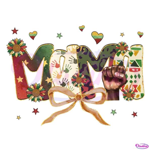 Retro Juneteenth Mom Life Black Mama PNG