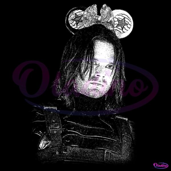 Retro Marvel Winter Soldier Mickey Ears Bucky Barnes PNG