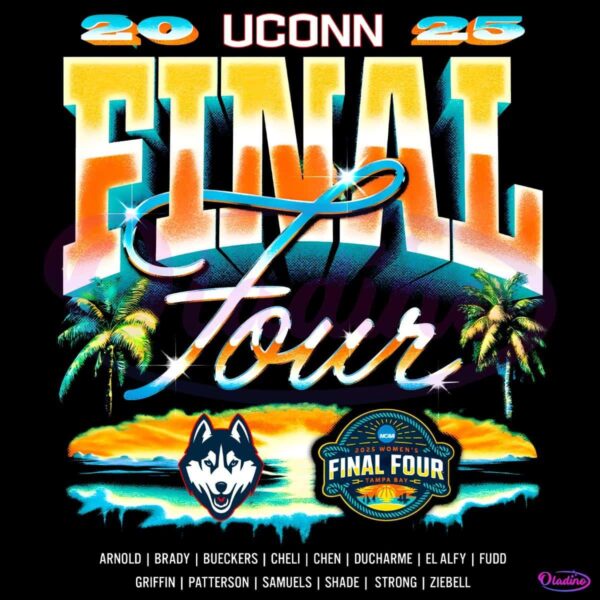 Retro Vintage 2025 Unconn Basketball Final Four PNG