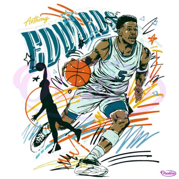 Retro Vintage Anthony Edwards Minnesota Scribble PNG