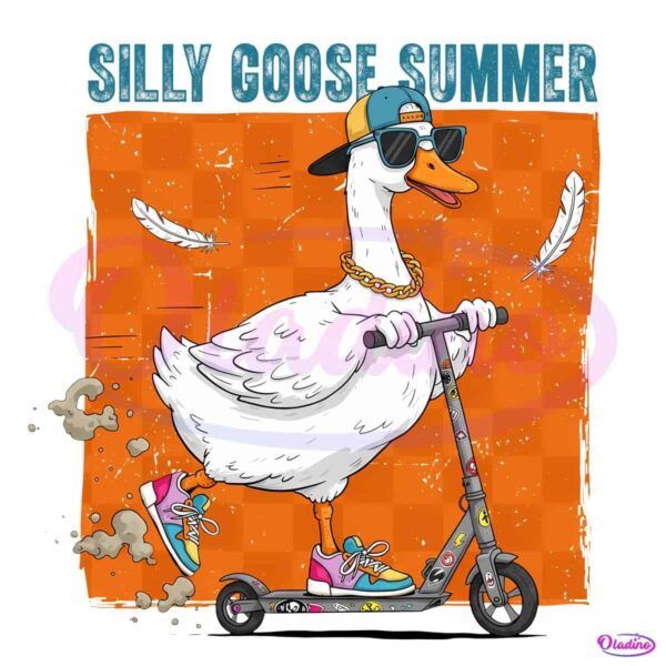 Silly Goose Boy Retro Summer PNG