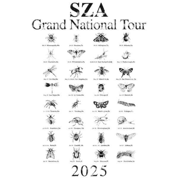 Sza Grand National Tour 2025 Schedule Insect PNG