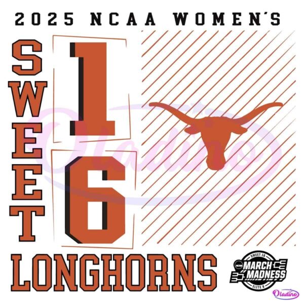 Texas Longhorns 2025 Ncaa March Madness Sweet 16 SVG