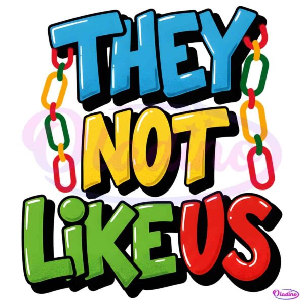 They Not Like Us Bold Juneteenth Afro Pride PNG