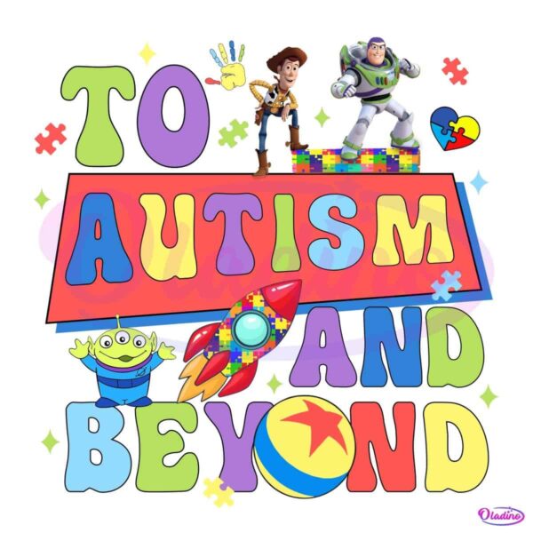 To Autism And Beyond Toy Story Character Puzzle PNG