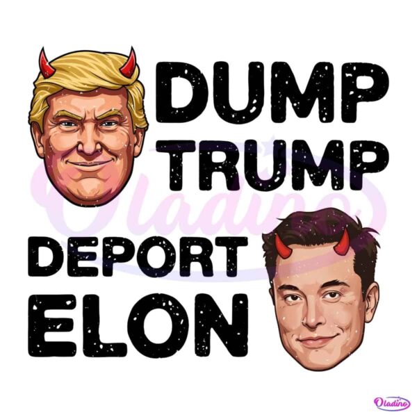 Trump Elon Devil Horns Satire Protest PNG
