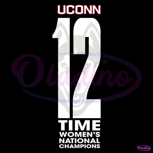 Uconn 12 Time Ncaa Women National Champions SVG