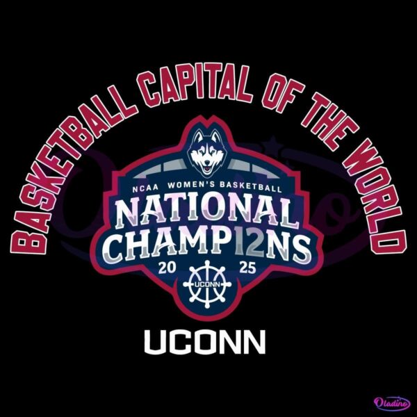 Uconn Basketball Capital Of The World National Champions SVG