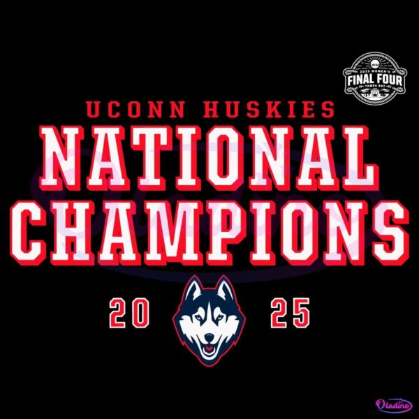 Uconn Huskies National Champions 2025 SVG