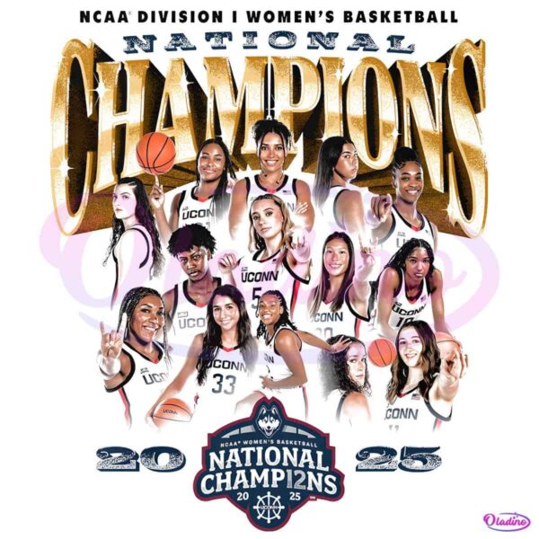 Uconn Womens Basketball 2025 National Champion PNG