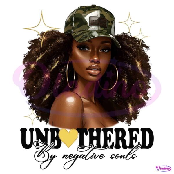 Unbothered Queen Confident Black Woman Sublimation PNG