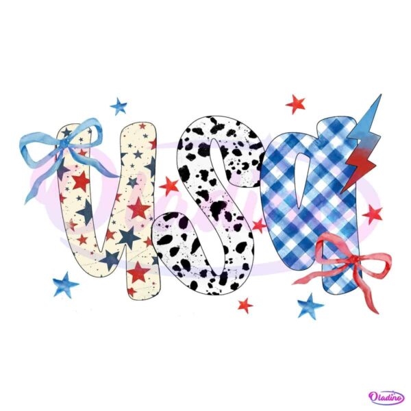 Usa Coquette Bow Independence Day PNG