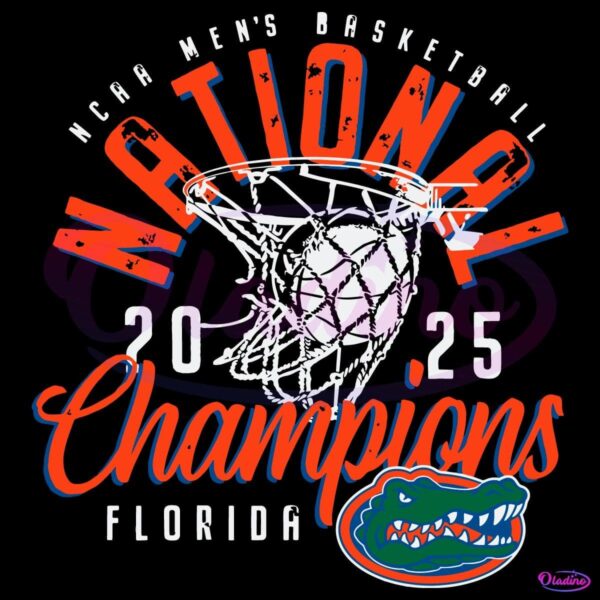 Vintage 2025 National Champions Florida Basketball SVG