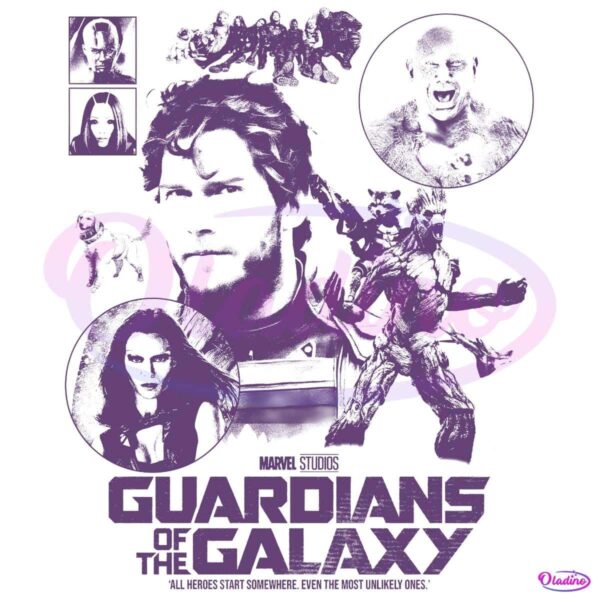 Vintage Marvel Studio Guardians Of The Galaxy PNG