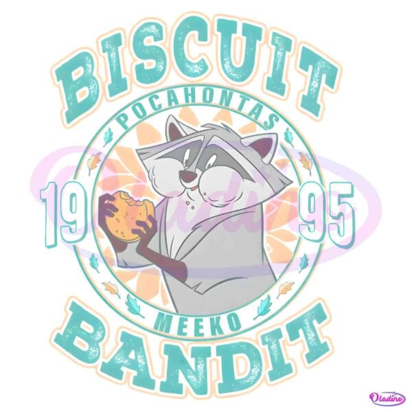 Vintage Meeko Biscuit Bandit Est 1995 Disney Pocahontas PNG