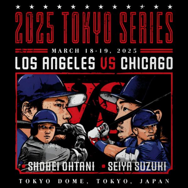 Vintage Shohei Ohtani Vs Seiya Suzuki 2025 Tokyo Series PNG
