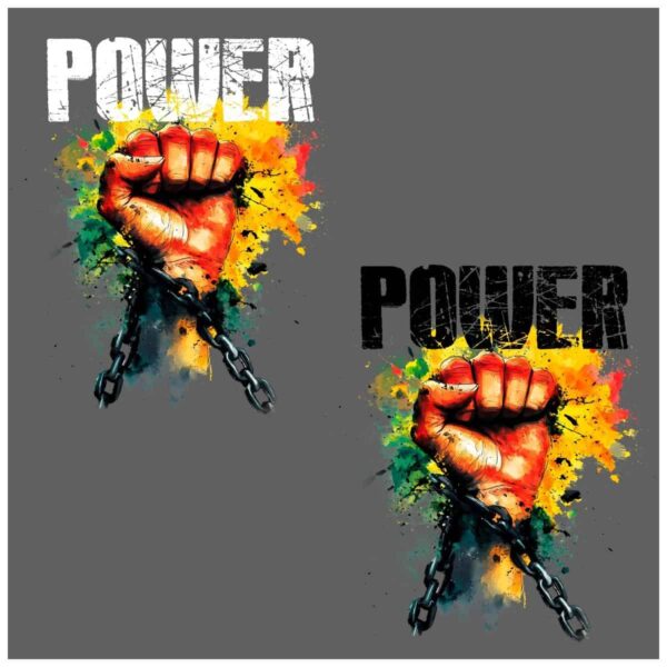Watercolor Power Fist Breaking Every Chain Juneteenth PNG