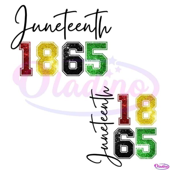 1865 Juneteenth Glitter Black History African American Pride PNG