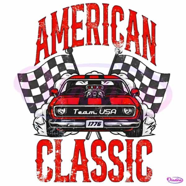 4Th Of July American Classic Car Racing Usa 1776 PNG