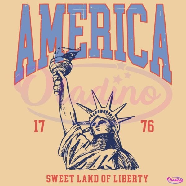 America Sweet Land Of Liberty Statue Of Liberty 1776 SVG