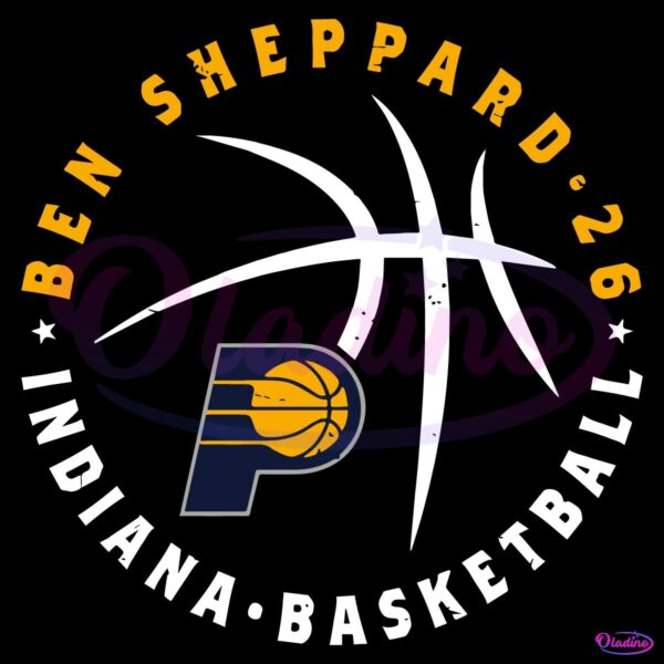 Ben Sheppard Indiana Pacers Basketball Player Ball SVG