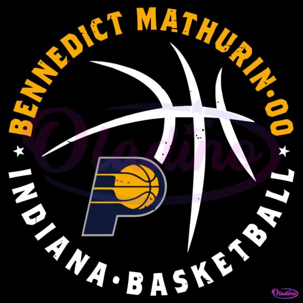 Bennedict Mathurin Indiana Pacers Basketball Player Ball SVG