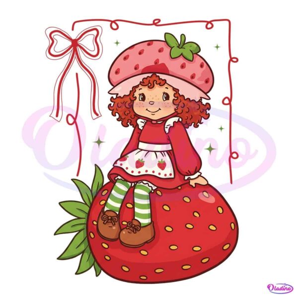 Berry Sweet Coquette Strawberry Girl PNG