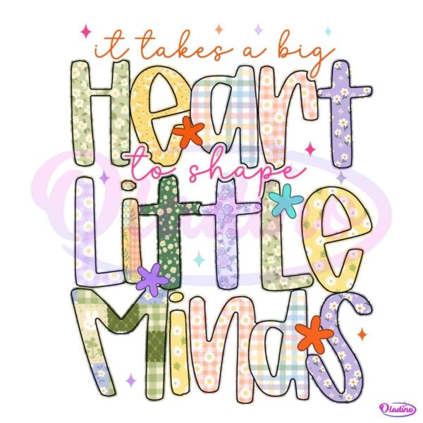 Big Heart Teacher Floral Back To School PNG