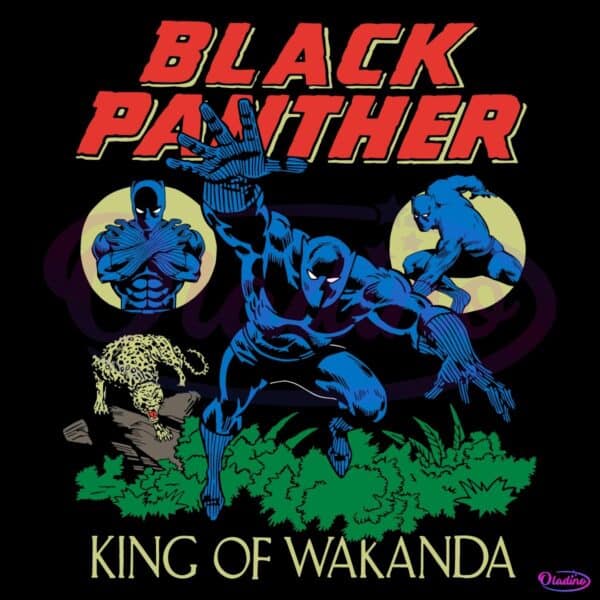 Black Panther King Of Wakanda Retro Marvel Comic SVG