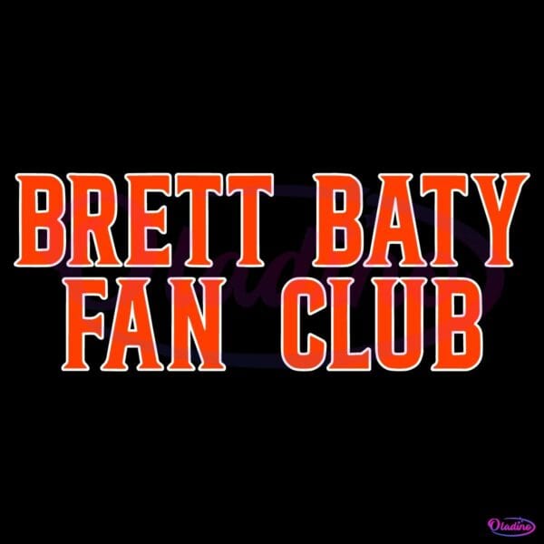 Brett Baty Fan Club Baseball Supporters SVG