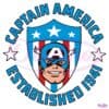 Captain America Established 1941 Retro Shield Emblem SVG