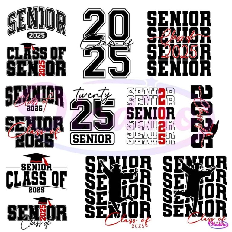 Class Of Senior 2025 Graduation High School Png Bundle - Free Download