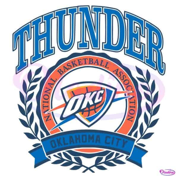 Classic Nba Logo Oklahoma City Thunder Crest SVG