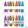 Custom Teacher Name Crayon Back To School First Day PNG