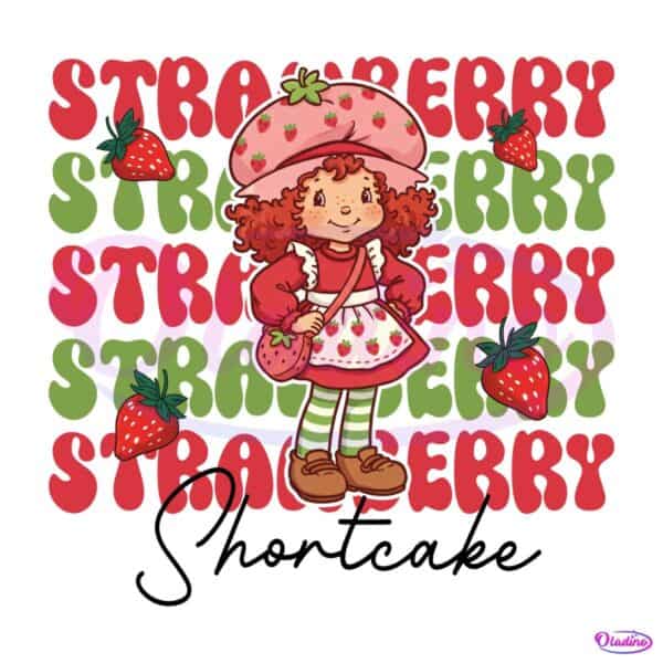 Cute Strawberry Girl Coquette Cartoon PNG